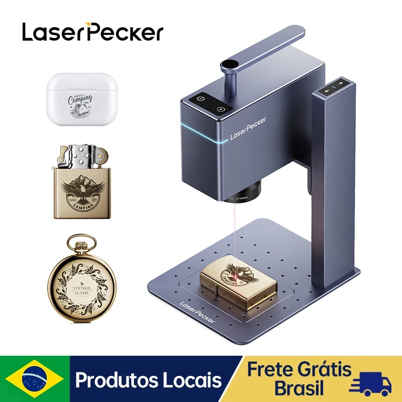 Brazil Warehouse Laserpecker Metal and Plastic Laser Engraver, DIY Engraving Machine,LP3,600mm per Speed,Portable Engraver