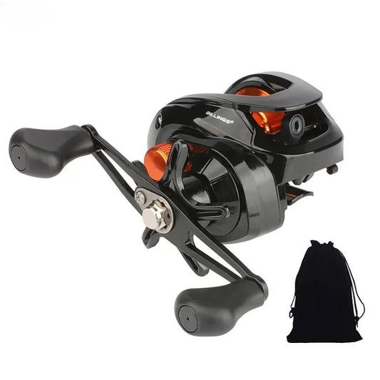 GLS Lightweight Spool 6.3:1 Gear Ratio Metal Fishing Wheel Baitcasting Reel 8kg Max Drag Saltwater High Speed Fishing Reel